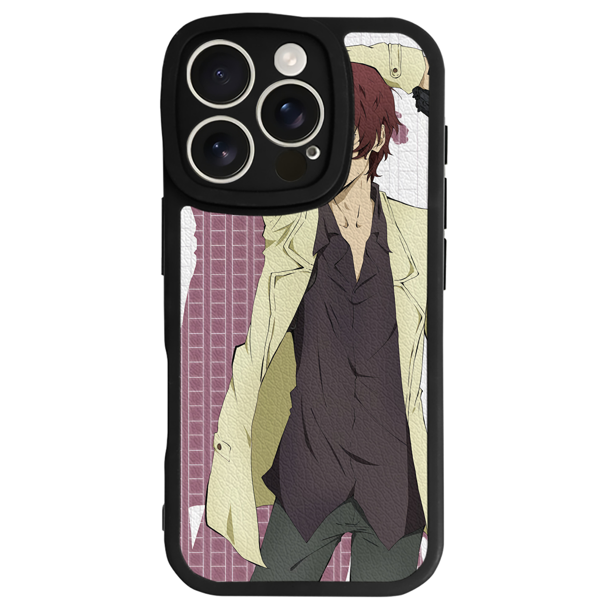 （画像用） 文豪ストレイドッグス Bungo Stray Dogs 【iPhone 16シリーズ対応】シリコンスマホケース（レザー調） 材質：シリコン